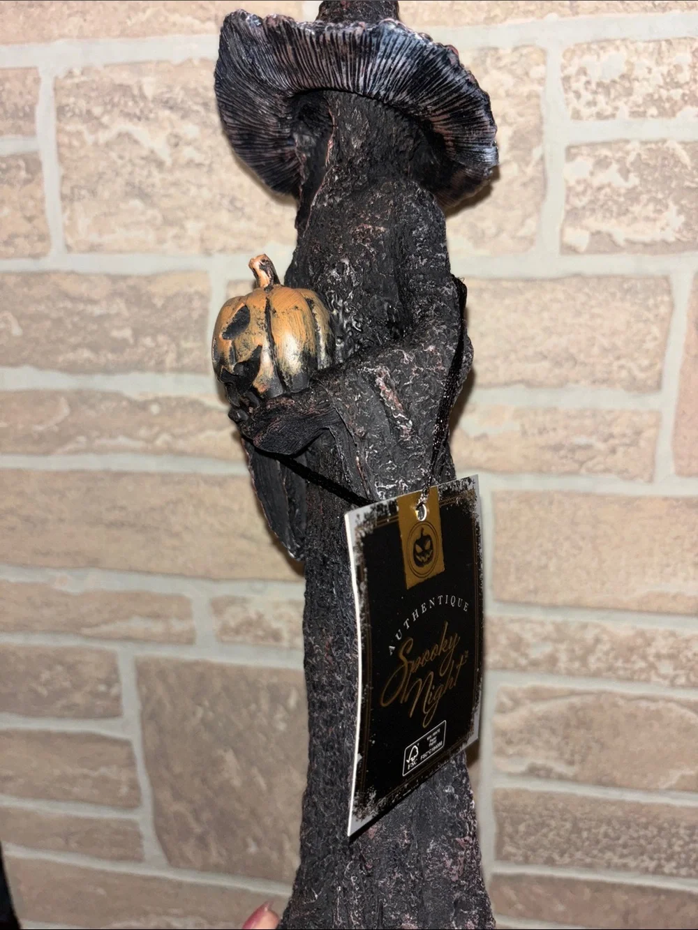 Spooky Night Jack-O'-Lantern Hooded Figure - black